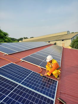 Solar installation on a commercial metal roof